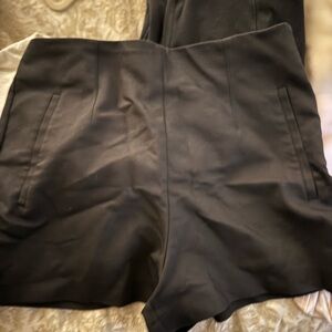 Zara Black High Waist Women Shorts